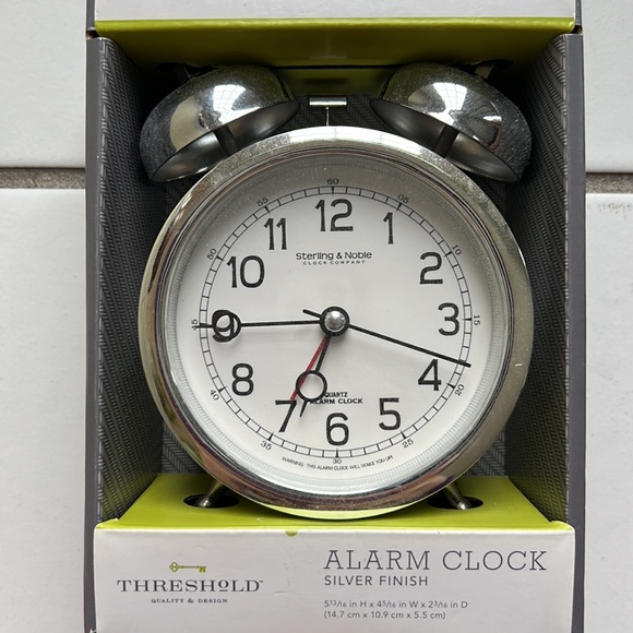 Threshold Wall Decor Threshold Silver Finish Alarm Clock Poshmark